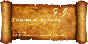 Feuermann Julianna névjegykártya